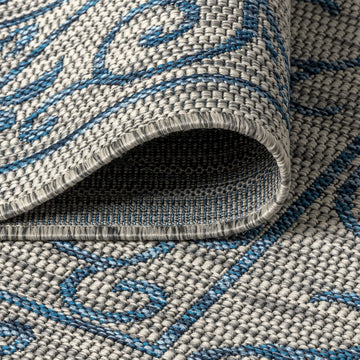 Charleston Vintage Filigree Textured Weave Indoor/outdoor Octagon Rug